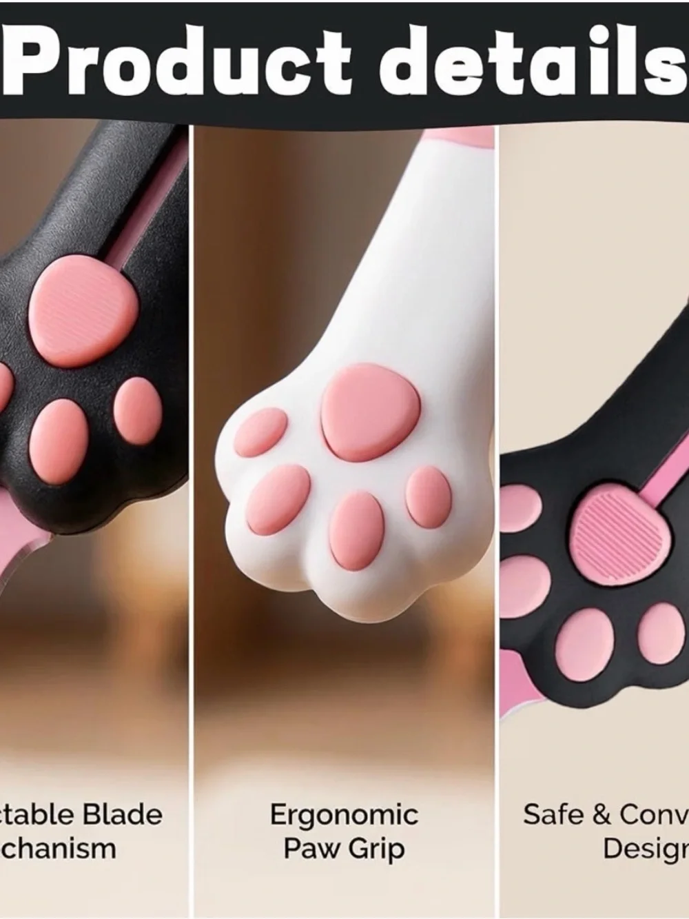 Cute Cat Paw Bundle — Laser Pointer/Flashlight + Box Cutter, NWOT  🐾🩷🤍